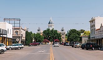 A view of the courthouse building in Marfa, Texas. Editorial credit: Jacque Manaugh / Shutterstock.com