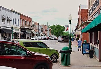 Downtown Main Street in Weston, Missouri. Image credit Matt Fowler KC via Shutterstock