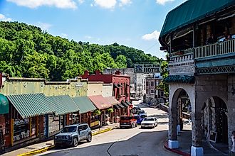 Historic downtown of Eureka Springs, Arkansas. Editorial credit: Rachael Martin / Shutterstock.com.