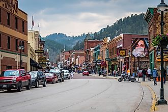 View of downtown Deadwood in South Dakota. Editorial credit: Cheri Alguire / Shutterstock.com