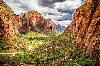 The gorgeous landscape of the Zion National Park.