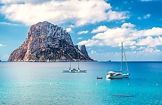 Es Vedra, Ibiza, Spain, Balearic Sea. 