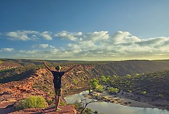 Viewpoint overlooking in Kalbarri NP, Western Australia.