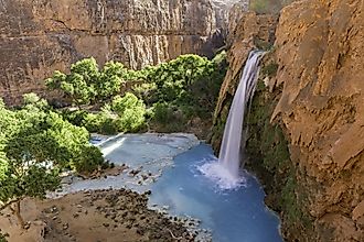 A waterfall in the Cataract Canyon area.