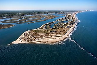 The village of Murrells Inlet and the surrounding estuary habitat, pictured here