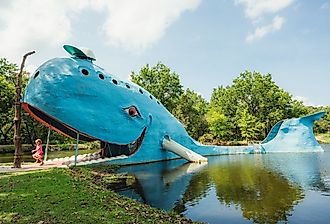 Iconic Blue Whale on Route 66 in Catoosa, Oklahoma. Image credit Logan Bush via Shutterstock