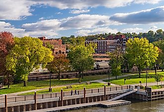 View of the harbor in Red Wing, Minnesota. Editorial credit: Steve Heap / Shutterstock.com