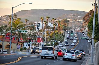 Cleo Street in downtown Laguna Beach, California. Editorial credit: PICTOR PICTURES / Shutterstock.com.