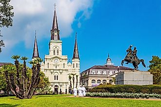 Saint Louis Cathedral in the French Quarter. Editorial credit: kavram / Shutterstock.com.