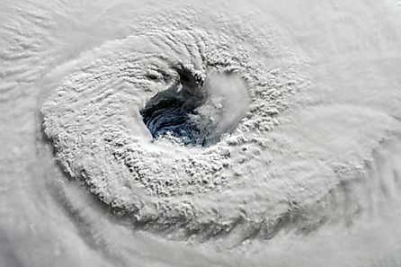 Hurricane Florence eye as viewed from the International Space Station. Elements of this image furnished by NASA.