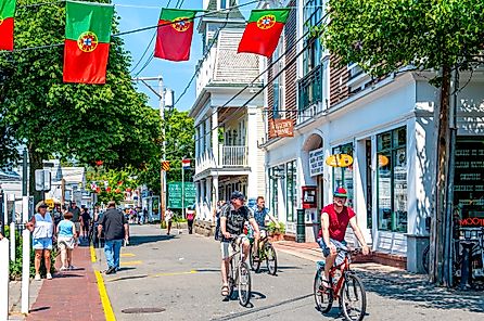 A bright sunny day in Provincetown, Massachusetts. Editorial credit: Rolf_52 / Shutterstock.com.