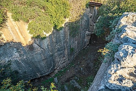 Overhead view of the Vespasianus Titus Tunnel