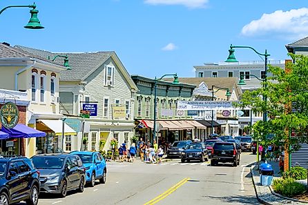 Main Street in Mystic, Connecticut. Editorial credit: Actium / Shutterstock.com.