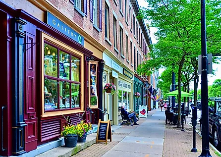 Downtown street view at Skaneateles, New York. Editorial credit: PQK / Shutterstock.com.