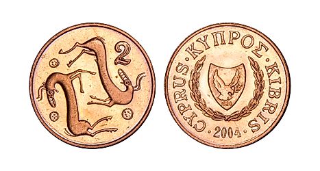 2 cents of Cypriot pound Coin, 2004