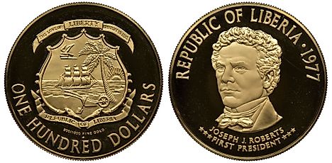 Liberian 100 dollar Coin
