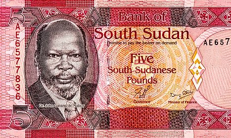 South Sudanese 5 pound Banknote
