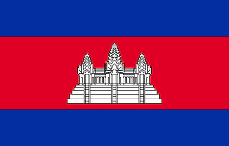 Flag of the Kingdom of Cambodia during the French protectorate (1948–1953) and after its independence from France (1953–1970)