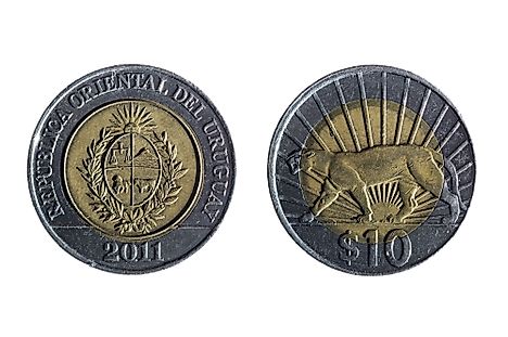 Uruguayan 10 Peso Coin