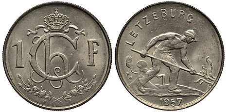  Luxembourgish 1 franc Coin