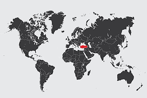 Turkey On World Map