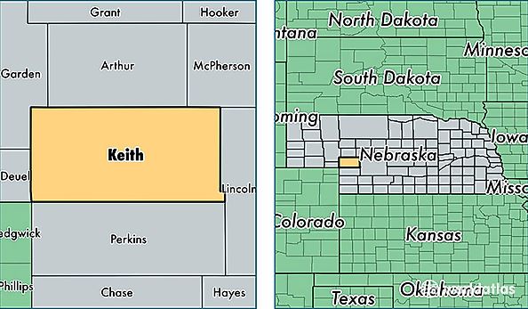 location of Keith county on a map