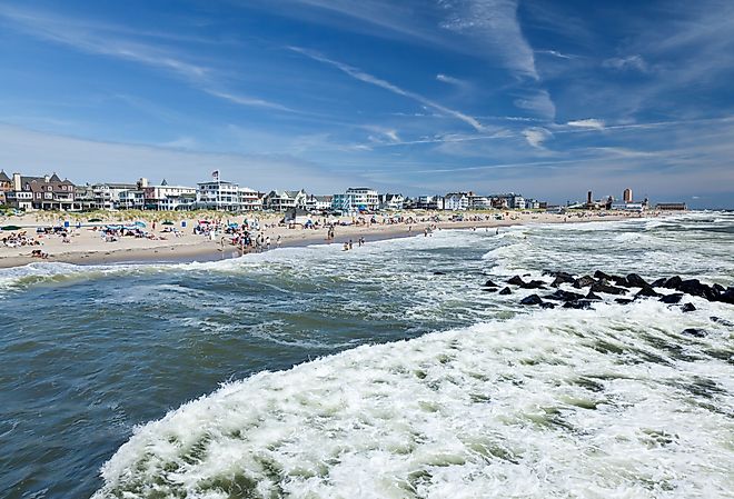 The beach in Ocean Grove, a small beach town in New Jersey.