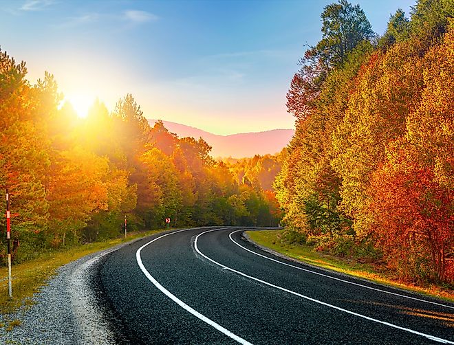 Highway landscape in autumn. Image credit ozkan ulucam via Shutterstock