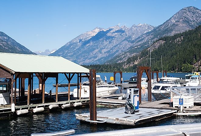 Boat landing for passenger ferry in Stehekin, Washington. Image credit Amehime via Shutterstock