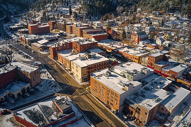 Aerial View of Deadwood, South Dakota 