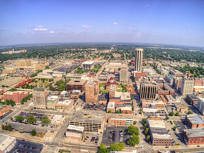 Aerial view of Springfield, Illinois