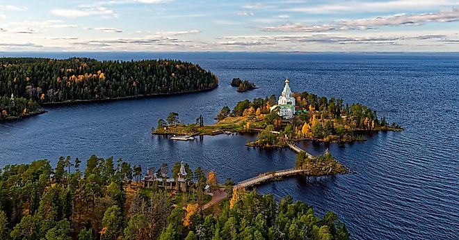 Lake Ladoga view from top.