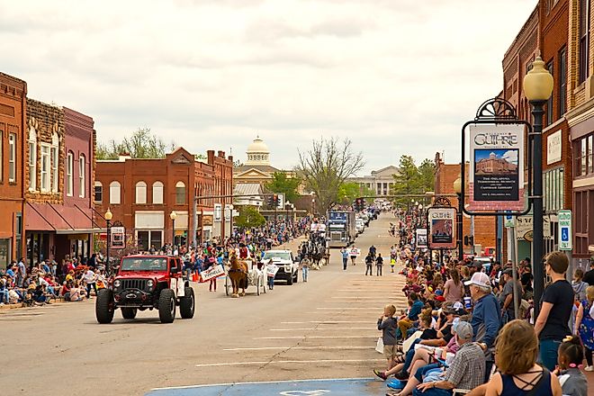 Celebration in Guthrie, Oklahoma. Editorial credit: Andreas Stroh / Shutterstock.com.