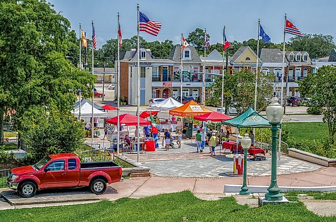 The weekly farmers market in Kenner Louisiana. Editorial credit: Kathleen K. Parker / Shutterstock.com