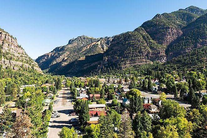 road in colorado mountains