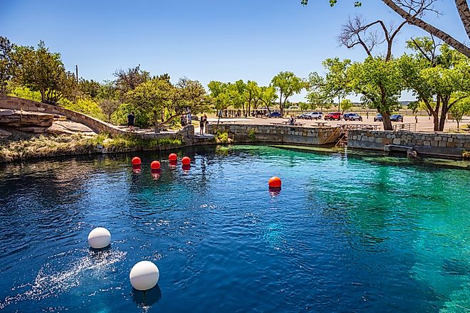 The Blue Hole is a famous deep pool in Santa Rosa, New Mexico. Editorial credit: rawf8 / Shutterstock.com.