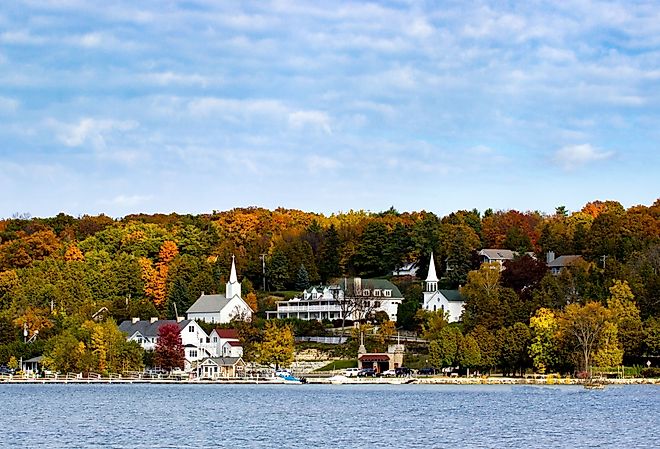 Ephraim, Wisconsin in the fall.