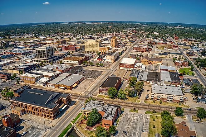 Aerial view of Hutchinson, Kansas