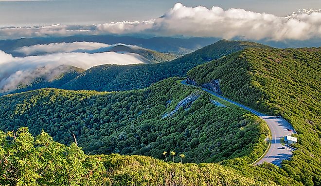 The stunning Blue Ridge Parkway.