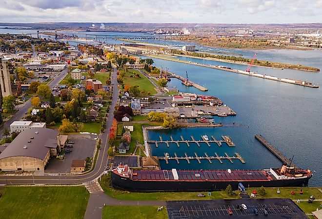 Soo Locks in Sault Ste Marie, Michigan. Image credit Matthew G Eddy via Shutterstock