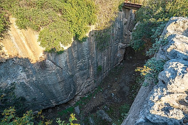 Overhead view of the Vespasianus Titus Tunnel