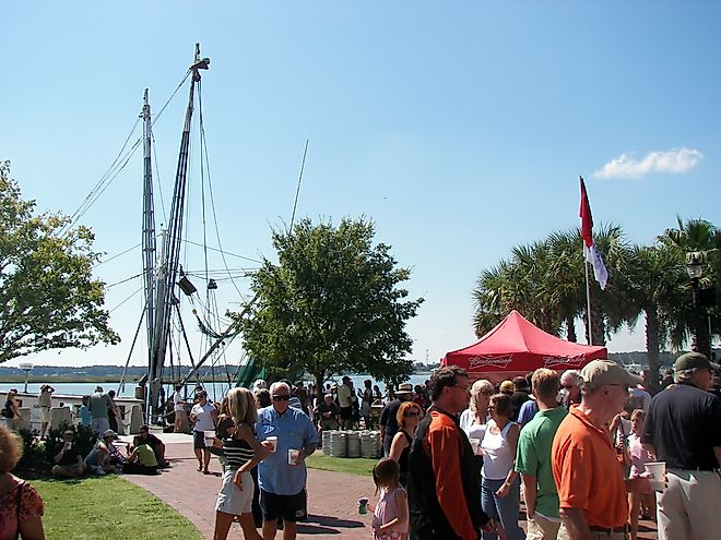 The Shrimp Festival in Beaufort, South Carolina. By BeaufortTiger, Public Domain, Wikimedia Commons.