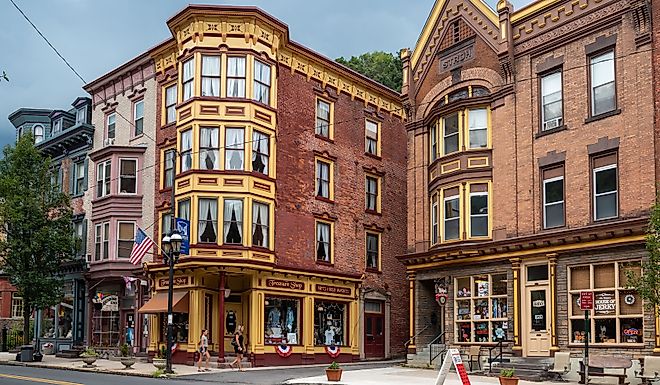 Historic streets at Jim Thorpe. Editorial credit: Belikova Oksana / Shutterstock.com