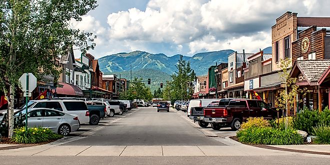 The scenic town of Whitefish, Montana.