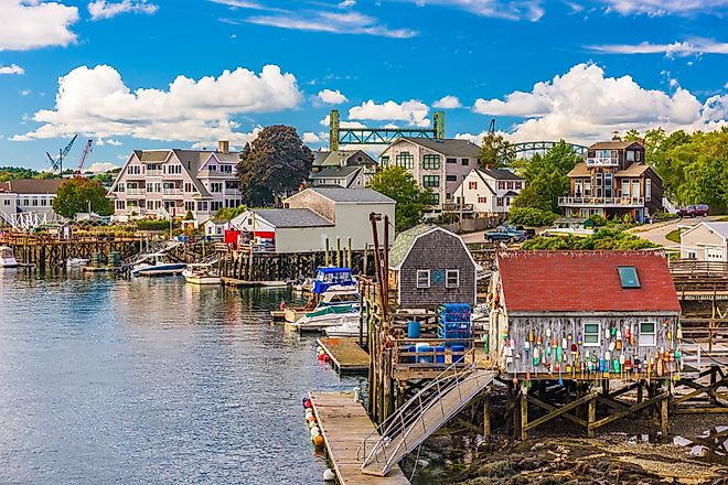 Buildings along the Piscataqua River in Portsmouth, New Hampshire.