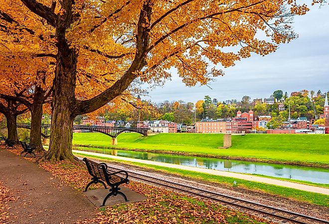 Historical Galena Town view at Autumn in Illinois. Image credit Nejdet Duzen via Shutterstock