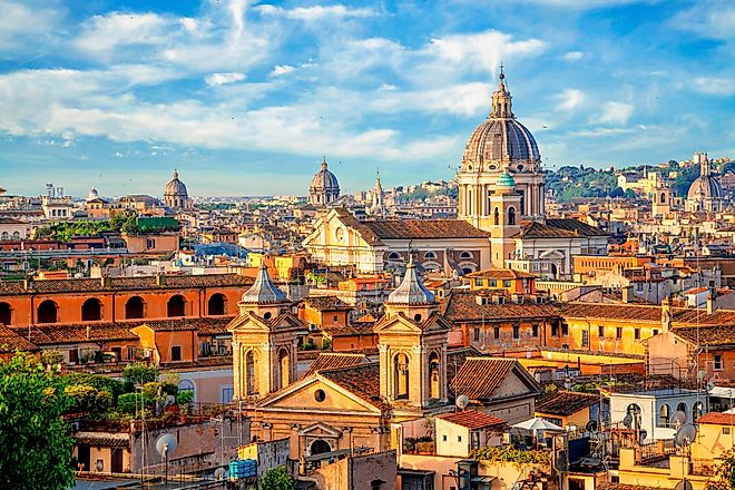 Cityscape of Rome, Italy.