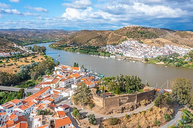 The Guadiana River flowing through Spain.