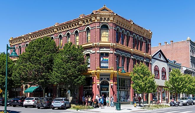 View of downtown Water Street in Port Townsend Historic District lined with well-preserved late 19th-century buildings. Editorial credit: 365 Focus Photography / Shutterstock.com