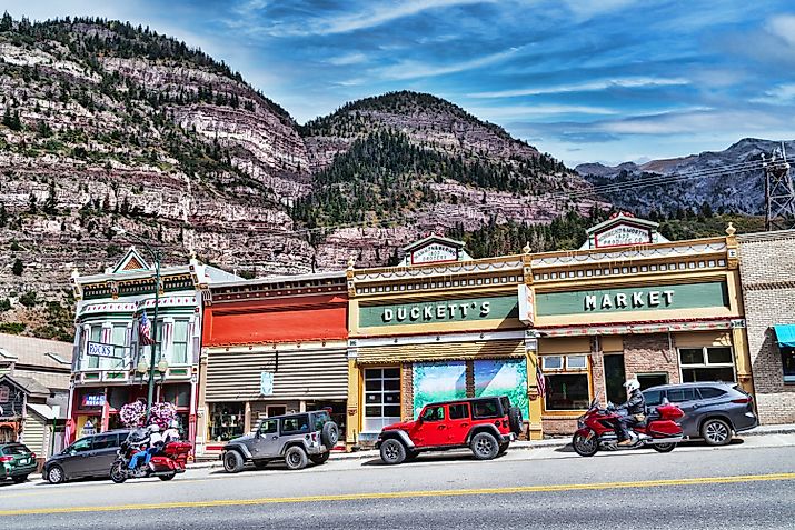 Historic downtown Main Street in Ouray, Colorado. Editorial credit: Michael Vi / Shutterstock.com